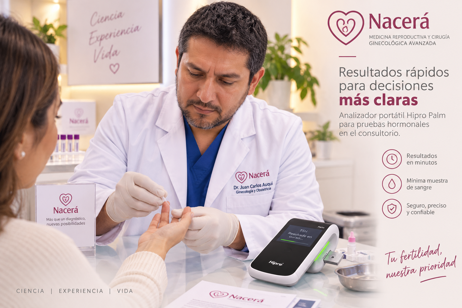Evaluación hormonal para fertilidad en Nacerá