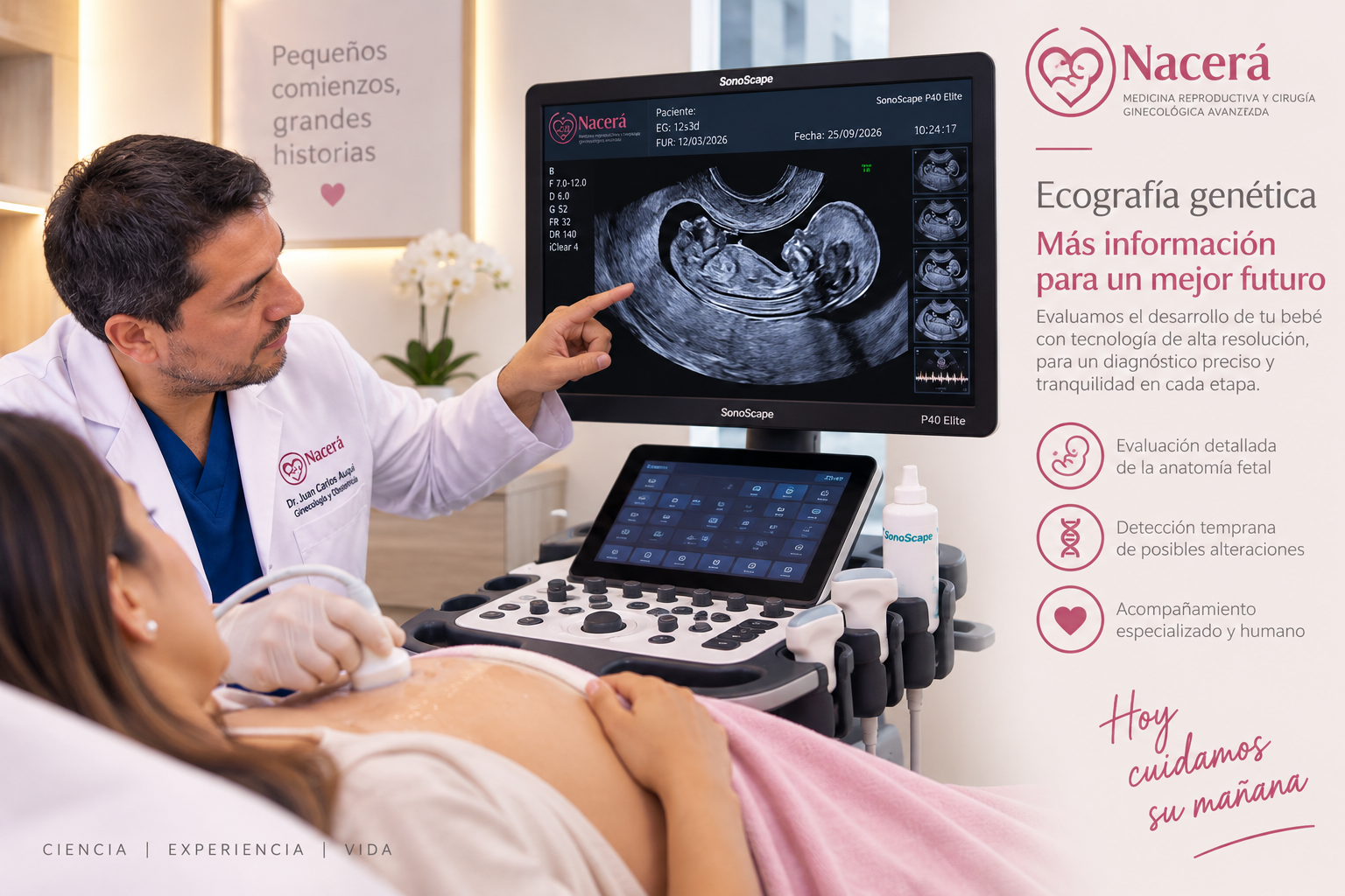 Evaluación de ecografía genética en Nacerá